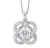 Love's Crossing Diamond Necklace .50 Cttw 14K White Gold