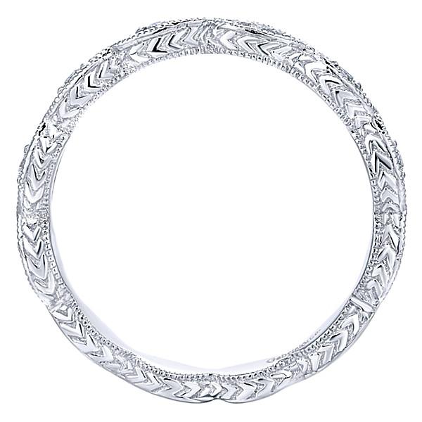 DIAMOND JEWELRY - 14K White Gold Marquise Shaped Stackable Diamond Ring