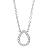 DIAMOND JEWELRY - 14K White Gold Pear Shaped Diamond Necklace