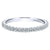 Round Diamond Pave Stackable Birthstone Ring 14K White Gold