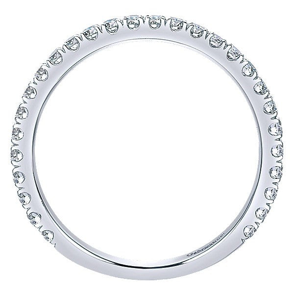 DIAMOND JEWELRY - 14K White Gold Round Diamond Pave Stackable Birthstone Ring