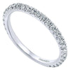 DIAMOND JEWELRY - 14K White Gold Round Diamond Pave Stackable Birthstone Ring
