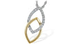 DIAMOND JEWELRY - 14K Yellow And White Gold 1/5cttw Apex Interlocking Diamond Necklace