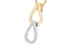 DIAMOND JEWELRY - 14K Yellow And White Gold .18cttw Interlocking Diamond Necklace