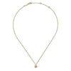 DIAMOND JEWELRY - 14K Yellow Gold 1/10cttw Octagonal Diamond Cluster Halo Necklace