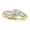 DIAMOND JEWELRY - 14K Yellow Gold 1/2cttw Bypass Style Twogether Diamond Ring