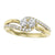 Twogether Bypass Style Diamond Ring 1/2 Cttw 14K Yellow Gold