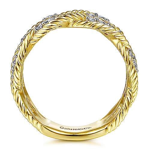 DIAMOND JEWELRY - 14K Yellow Gold 1/2cttw Woven Diamond Band