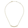 DIAMOND JEWELRY - 14K Yellow Gold 1/3cttw Woven Curved Diamond Bar Necklace