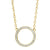Dainty Circle Diamond Necklace 14K Yellow Gold