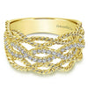 DIAMOND JEWELRY - 14K Yellow Gold Entwined Pave Diamond Ring