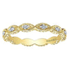 DIAMOND JEWELRY - 14K Yellow Gold Marquise Shaped Stackable Diamond Ring