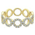 Pave Circle Station Diamond Stackable Ring 14K Yellow Gold