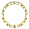DIAMOND JEWELRY - 14K Yellow Gold Pave Diamond Circle Station Stackable Ring