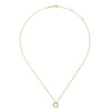 DIAMOND JEWELRY - 14K Yellow Gold Pave Diamond Heart Necklace