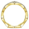DIAMOND JEWELRY - 14K Yellow Gold Pave Diamond Peaked Trellis Stackable Ring