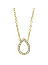 DIAMOND JEWELRY - 14K Yellow Gold Pear Shaped Diamond Necklace