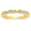 DIAMOND JEWELRY - 14K Yellow Gold Round Diamond Vintage Station Stackable Ring