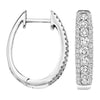 DIAMOND JEWELRY - 1cttw Triple Row Diamond Hoop Earrings