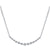 Curved Common Prong Graduated Bar Diamond Necklace