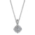 Cushion Shape Diamond Cluster Necklace with Diamond Bale