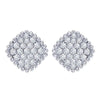 DIAMOND JEWELRY - Cushion Shaped 1/3cttw Diamond Cluster Stud Earrings