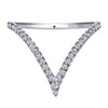 DIAMOND JEWELRY - Diamond V Shape Freeform 1/4ct Fashion Ring With Pave Set Diamonds