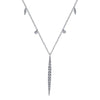 DIAMOND JEWELRY - Long Marquise Shaped 1/2cttw Diamond Fashion Necklace