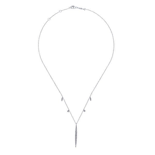 DIAMOND JEWELRY - Long Marquise Shaped 1/2cttw Diamond Fashion Necklace
