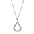 Teardrop Shaped Pave Diamond Necklace 1/4 Ct