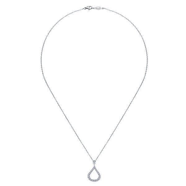 DIAMOND JEWELRY - Pave 1/4ct Teardrop Shaped Diamond Necklace
