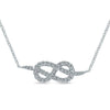 DIAMOND JEWELRY - Pave Diamond Eternal Love Knot Necklace