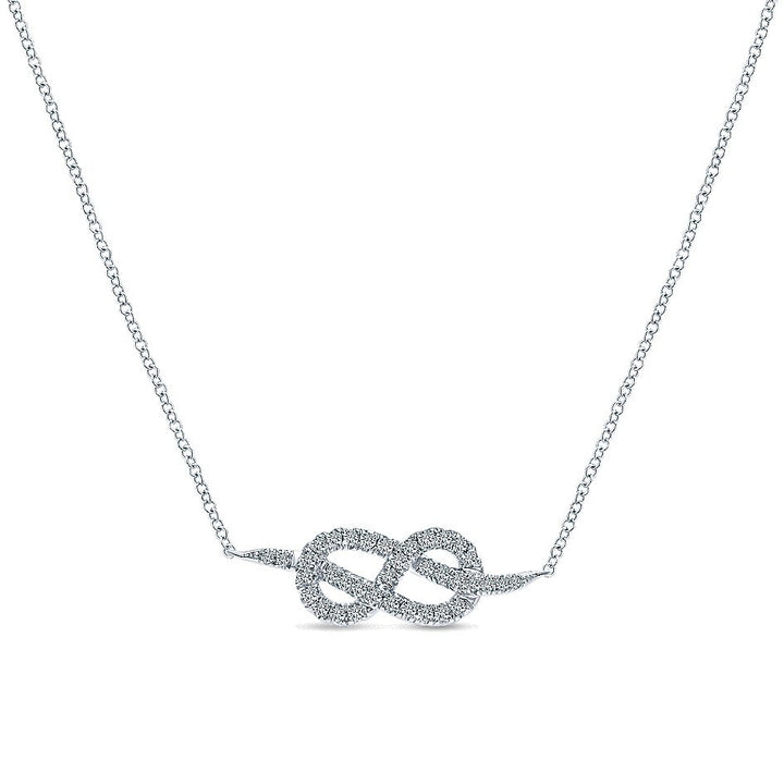 DIAMOND JEWELRY - Pave Diamond Eternal Love Knot Necklace