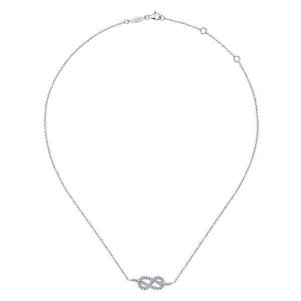 DIAMOND JEWELRY - Pave Diamond Eternal Love Knot Necklace
