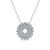 Pave Diamond Signature Wreath Design White Gold Necklace