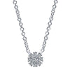 DIAMOND JEWELRY - Petite Circle Bursting Cluster Diamond Necklace