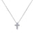 Petite Diamond Cross Necklace with Pave Set Diamonds