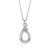 DIAMOND JEWELRY - Sterling Silver 1/10cttw Loves Crossing Diamond Necklace