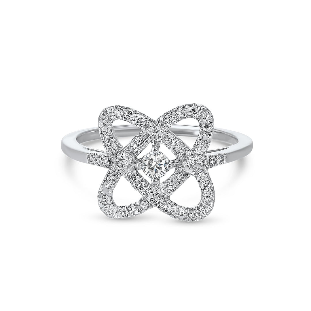 Love's Crossing Diamond Ring 1/4 Cttw Sterling Silver