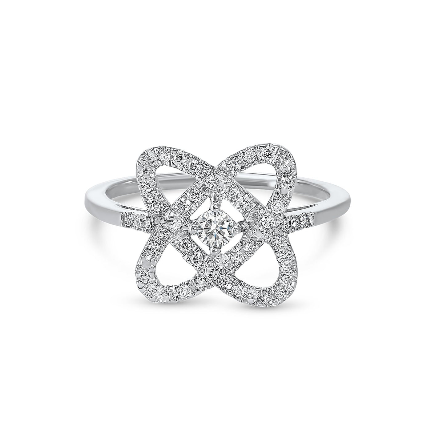 Love's Crossing Diamond Ring 1/4 Cttw Sterling Silver