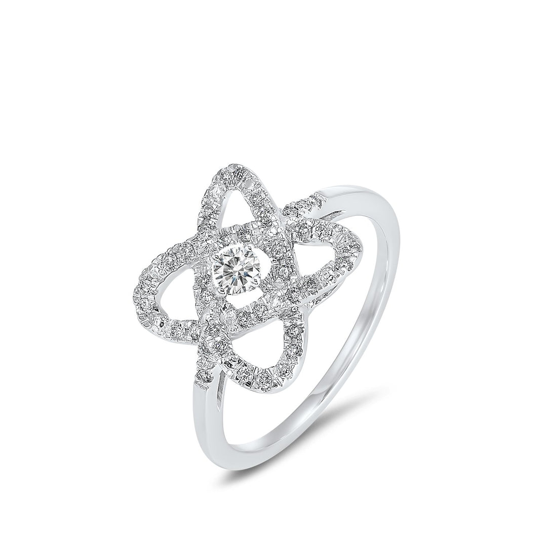 Love's Crossing Diamond Ring 1/4 Cttw Sterling Silver