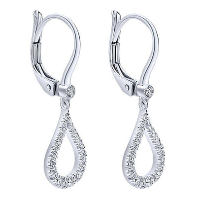 DIAMOND JEWELRY - Teardrop Shaped 1/3cttw Diamond Drop Earrings