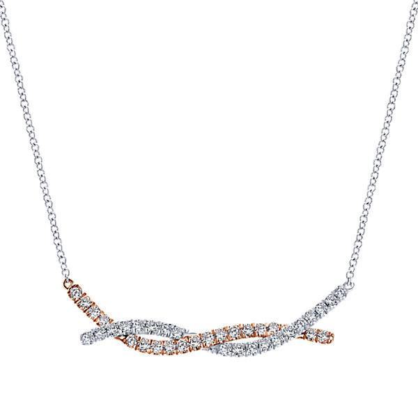 “Tiffany & Co” Diamond Bar Long Necklace —