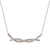 2-tone Twisted Bar Diamond Fashion Necklace 1/2cttw