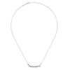 DIAMOND JEWELRY - Two-tone 1/2cttw Twisted Bar Diamond Fashion Necklace