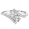 DIAMOND JEWELRY - Twogether 1/2cttw 2-Stone Plus Bypass Diamond Ring