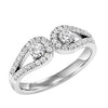 DIAMOND JEWELRY - Twogether 1/2cttw 2-Stone Plus Looped Diamond Ring