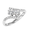 DIAMOND JEWELRY - Twogether 1/4cttw 2-Stone Plus Bypass Diamond Ring