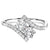 Twogether 2-Stone Bypass Diamond Ring 1 Cttw 14K White Gold