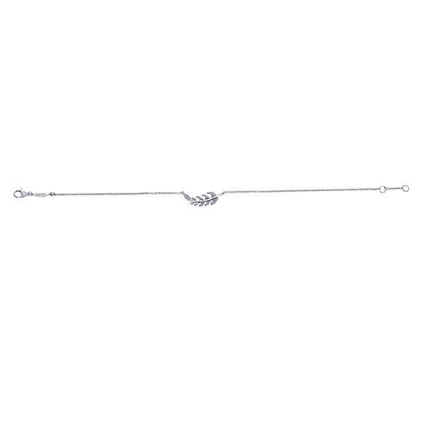 DIAMOND JEWELRY - White Gold Diamond Leaf Fashion Bracelet
